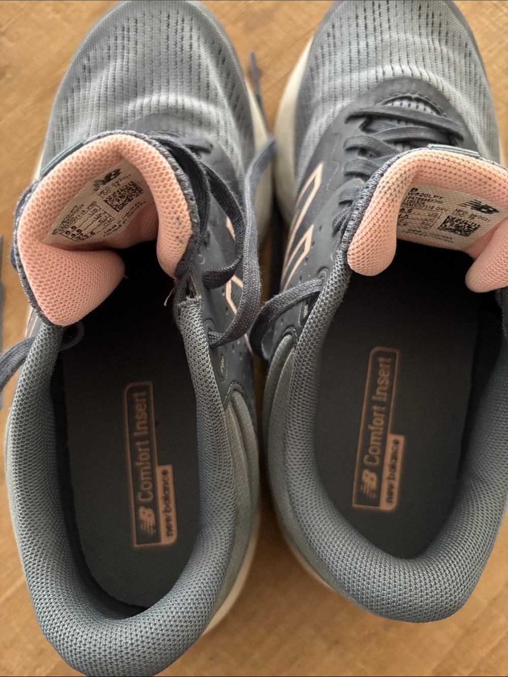 New Balance Charcoal Gray and Light Pink Women's Runners - Picture 7 of 7